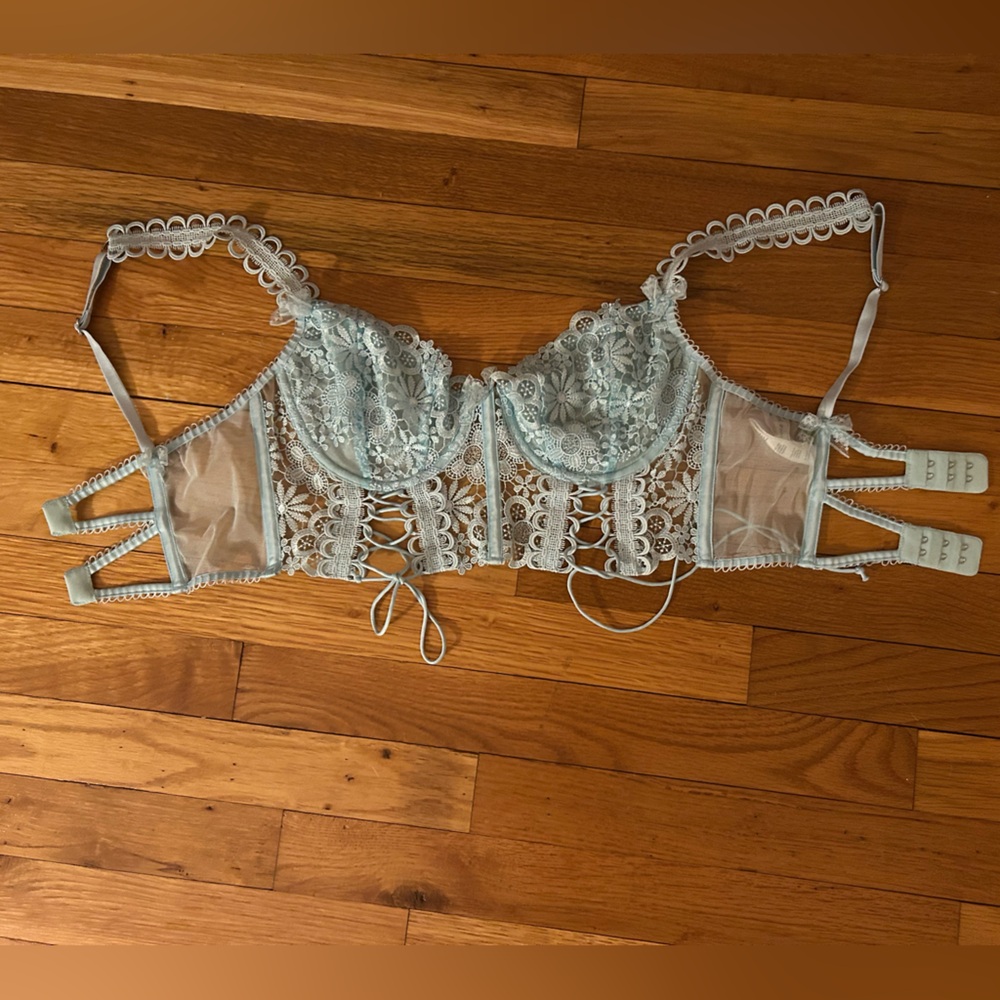 For Love & Lemons Blue Bralette Size Medium